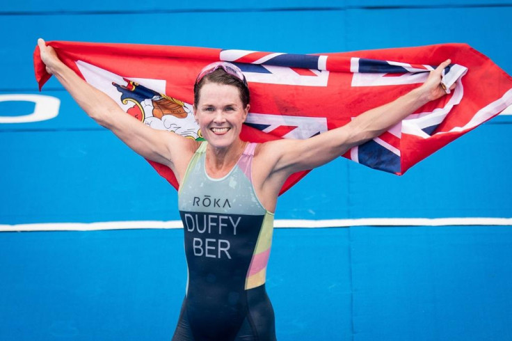 Bermuda's Flora Duffy celebrates gold Bermuda's Flora Duffy celebrates gold