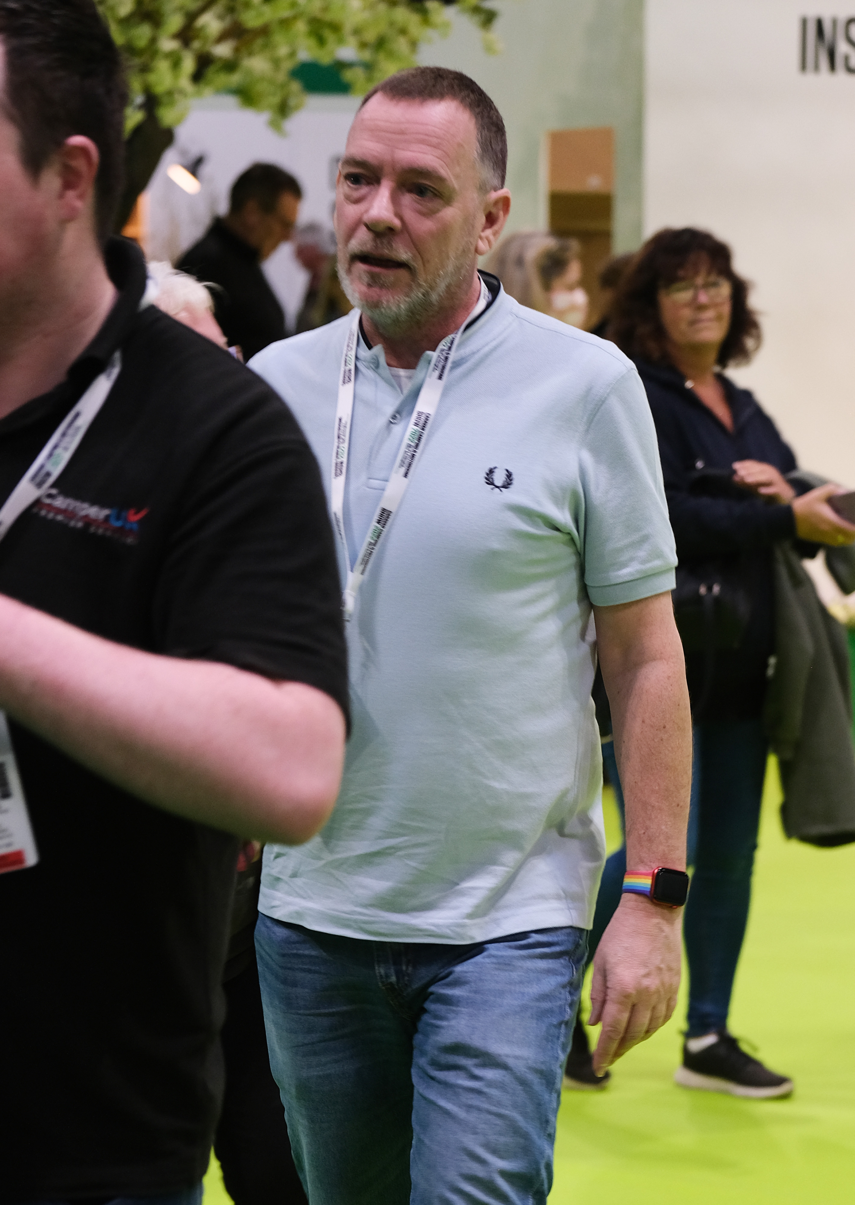 Adam Woodiatt Of I'M A Celeb Looks Slimmer Than Ever After Leaving Eastenders He Could Be Seen Looking At The Luxury Motorhomes At The Show.