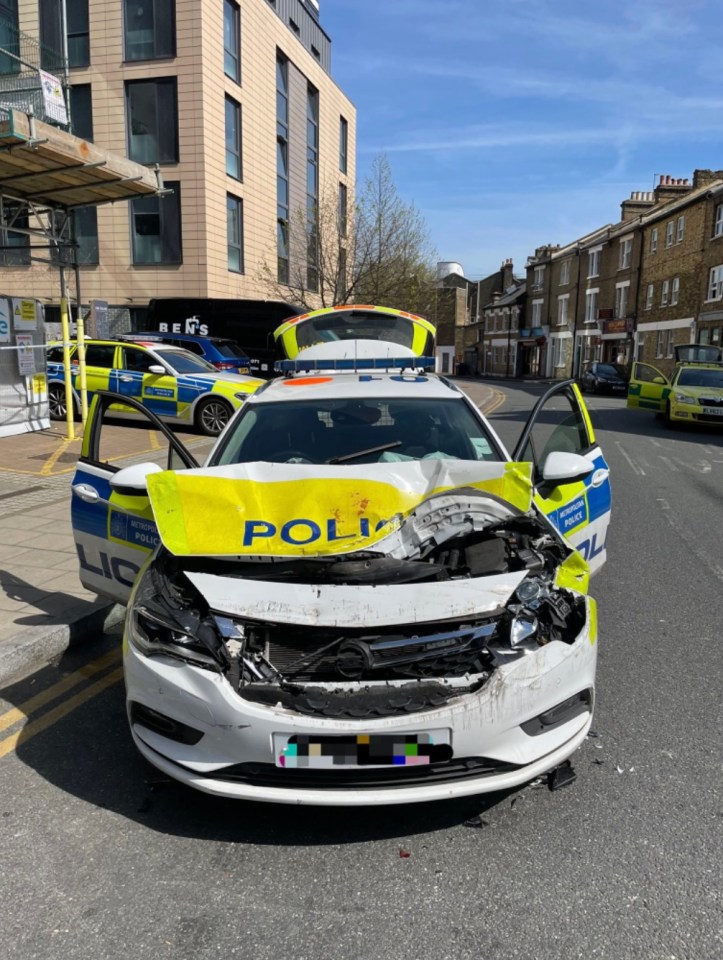 A Shocking Video Shows A Garbage Truck Reversing At Speed As A Police Patrol Car Rams On A London Street. An Update Was Later Posted On Twitter Claiming That There Was Nothing Wrong With The Officers Involved.